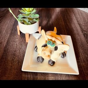⭕️Super Cute Ceramic Bobble Head Cow by Exhart